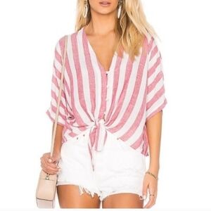 Rails Striped Pink and White Women's Top